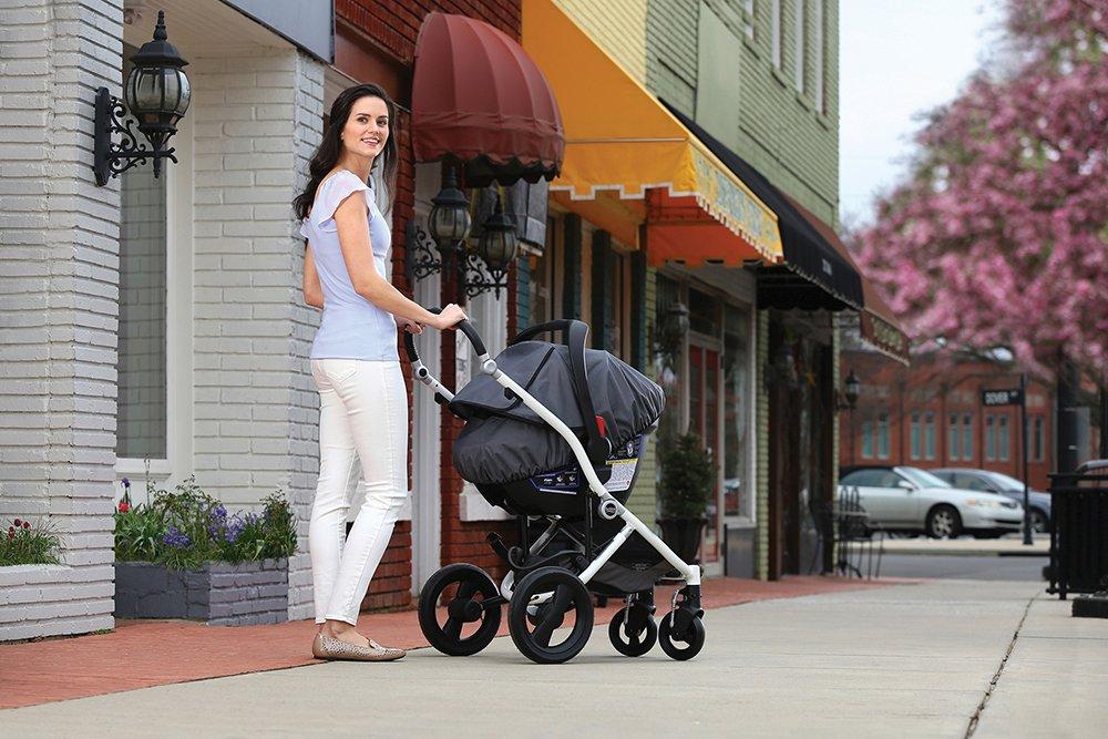 imageBritax BCovered AllWeather Infant Car Seat Cover UPF 50 Waterproof Ventilated Mesh Window for Insect Protection 16x17x25 Inch Pack of 1