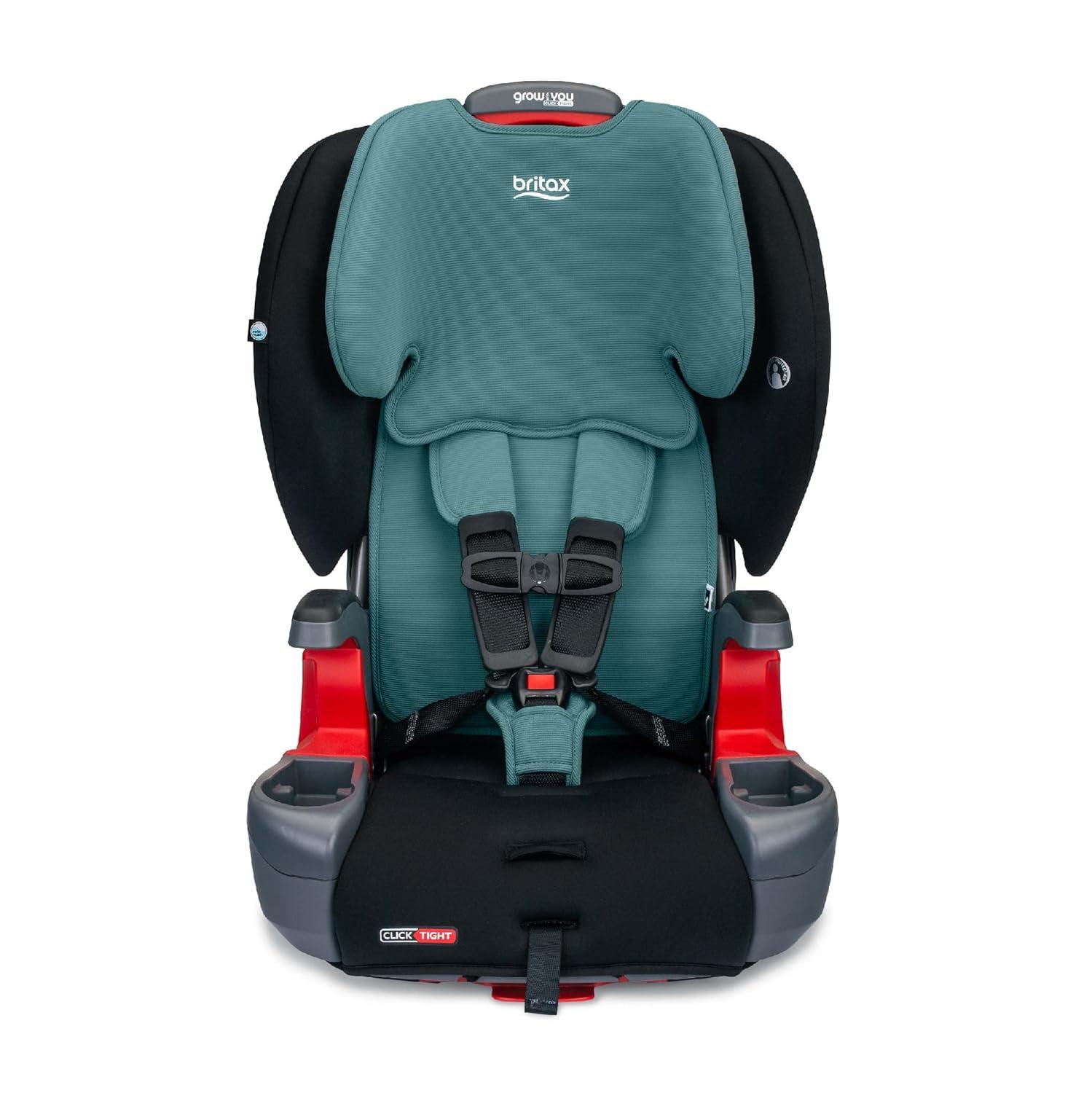 imageBritax Grow with You ClickTight Harness2Booster Car Seat 2in1 High Back Booster Black ContourGreen Contour