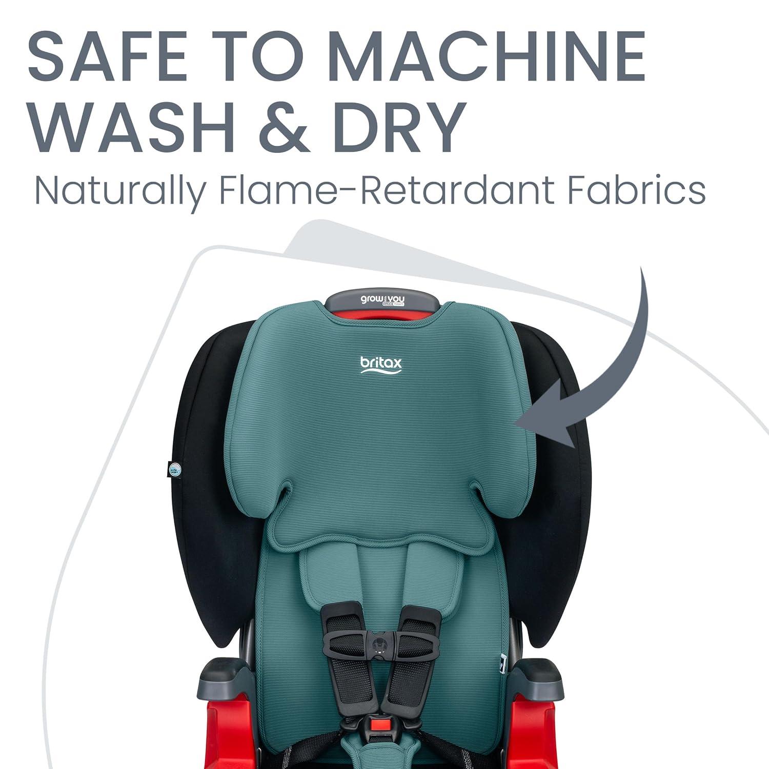 imageBritax Grow with You ClickTight Harness2Booster Car Seat 2in1 High Back Booster Black ContourGreen Contour