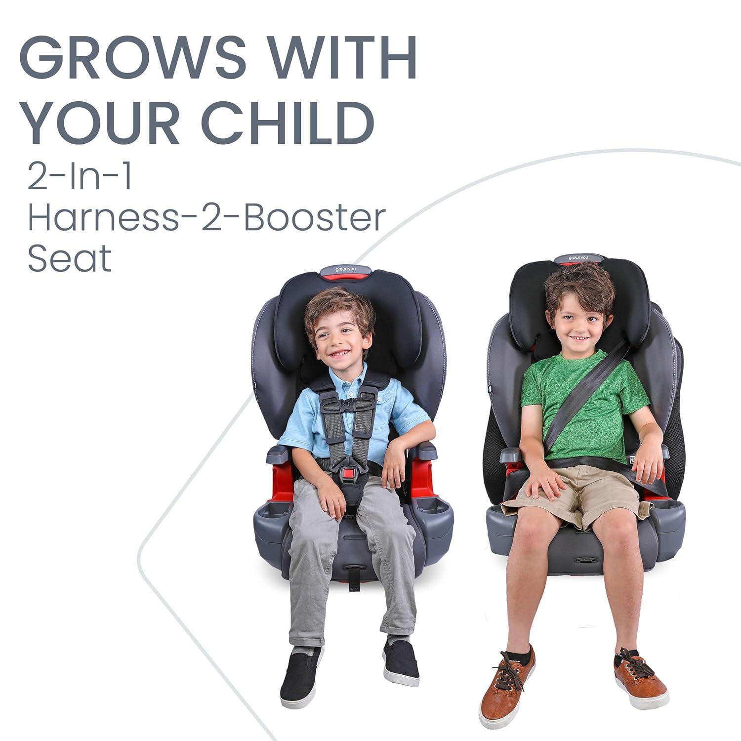 imageBritax Grow with You ClickTight Harness2Booster Car Seat 2in1 High Back Booster Black ContourMod Black