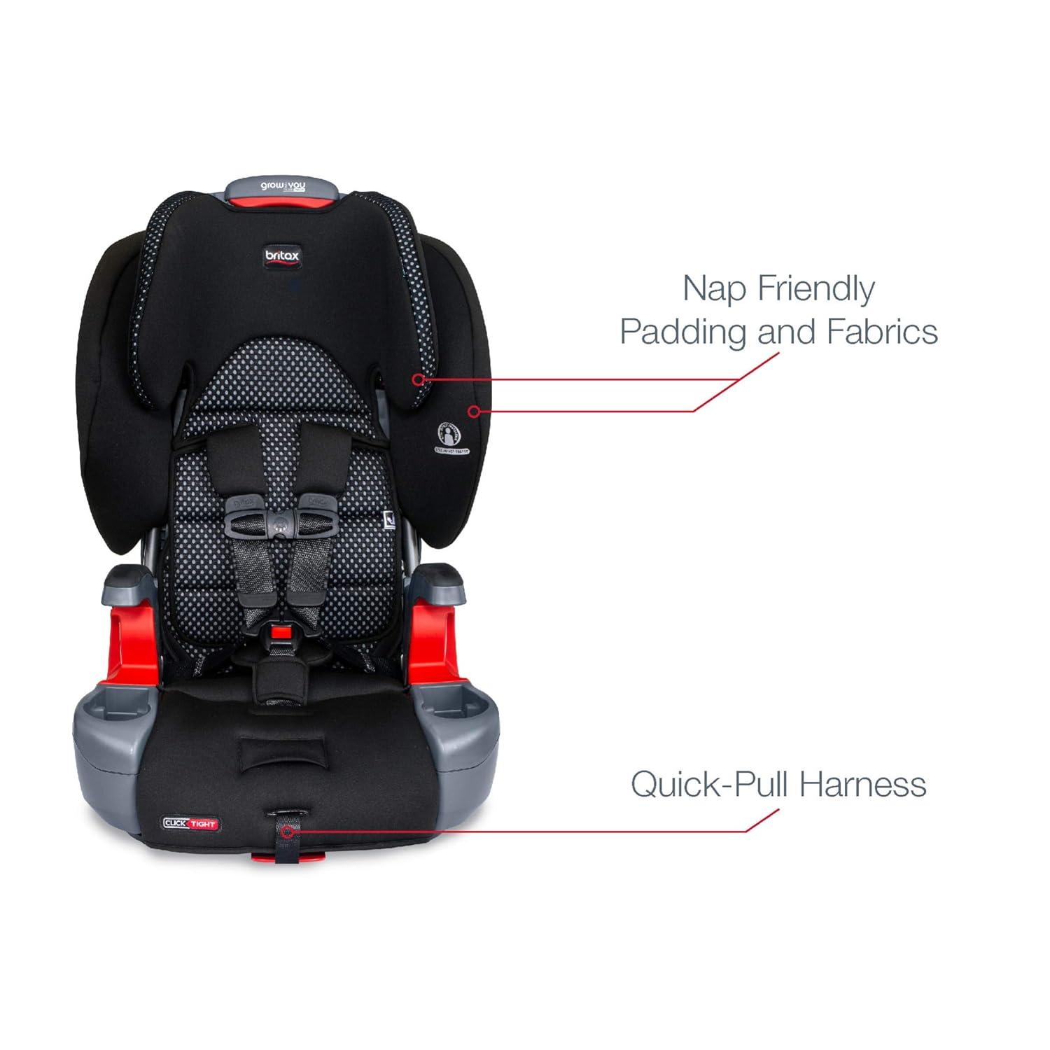 imageBritax Grow with You Harness2Booster Car Seat 2in1 High Back Booster QuickAdjust 5Point Harness Mod BlackCool Flow Gray