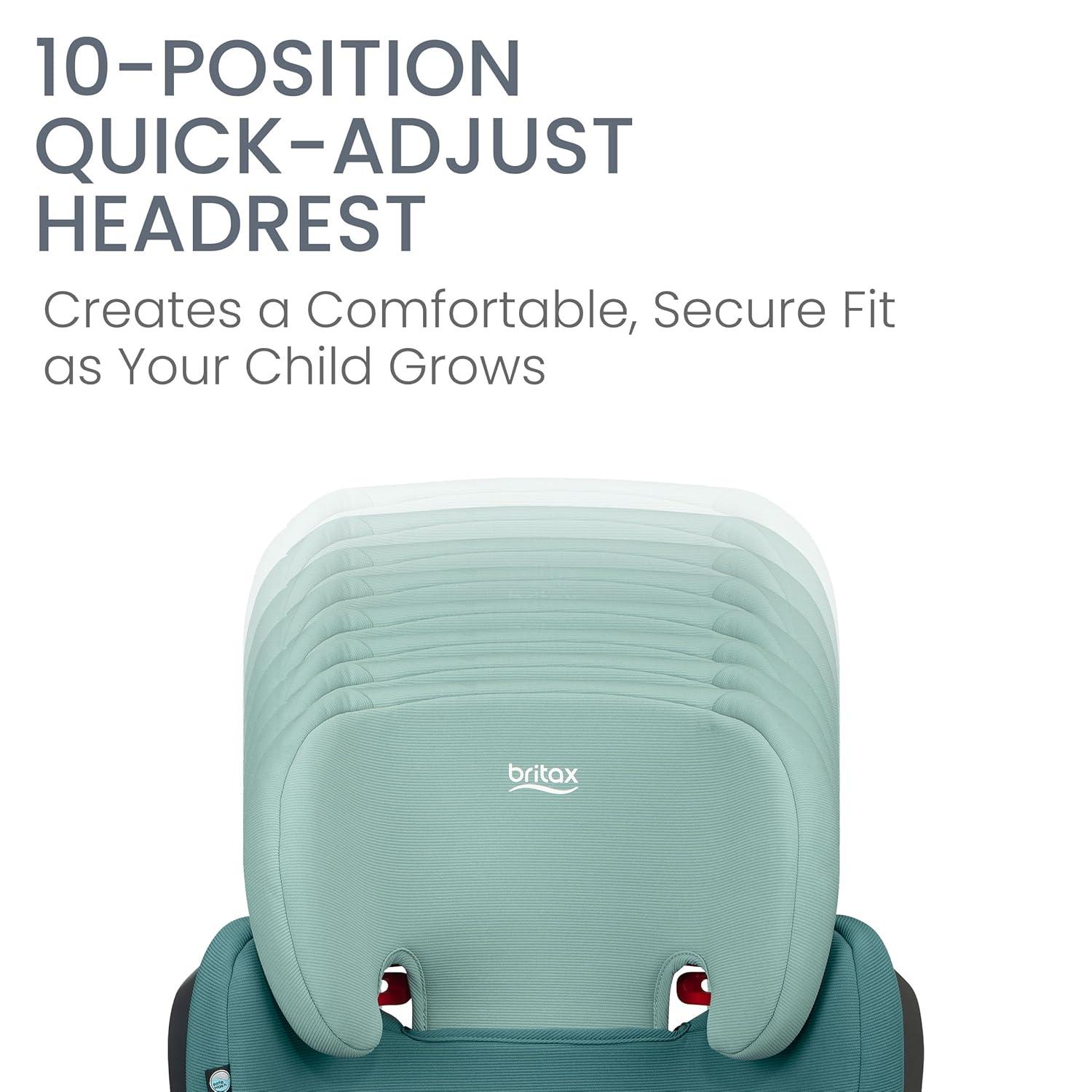 imageBritax Highpoint Backless BeltPositioning Booster Seat SafeWash Black OmbreGreen Ombre