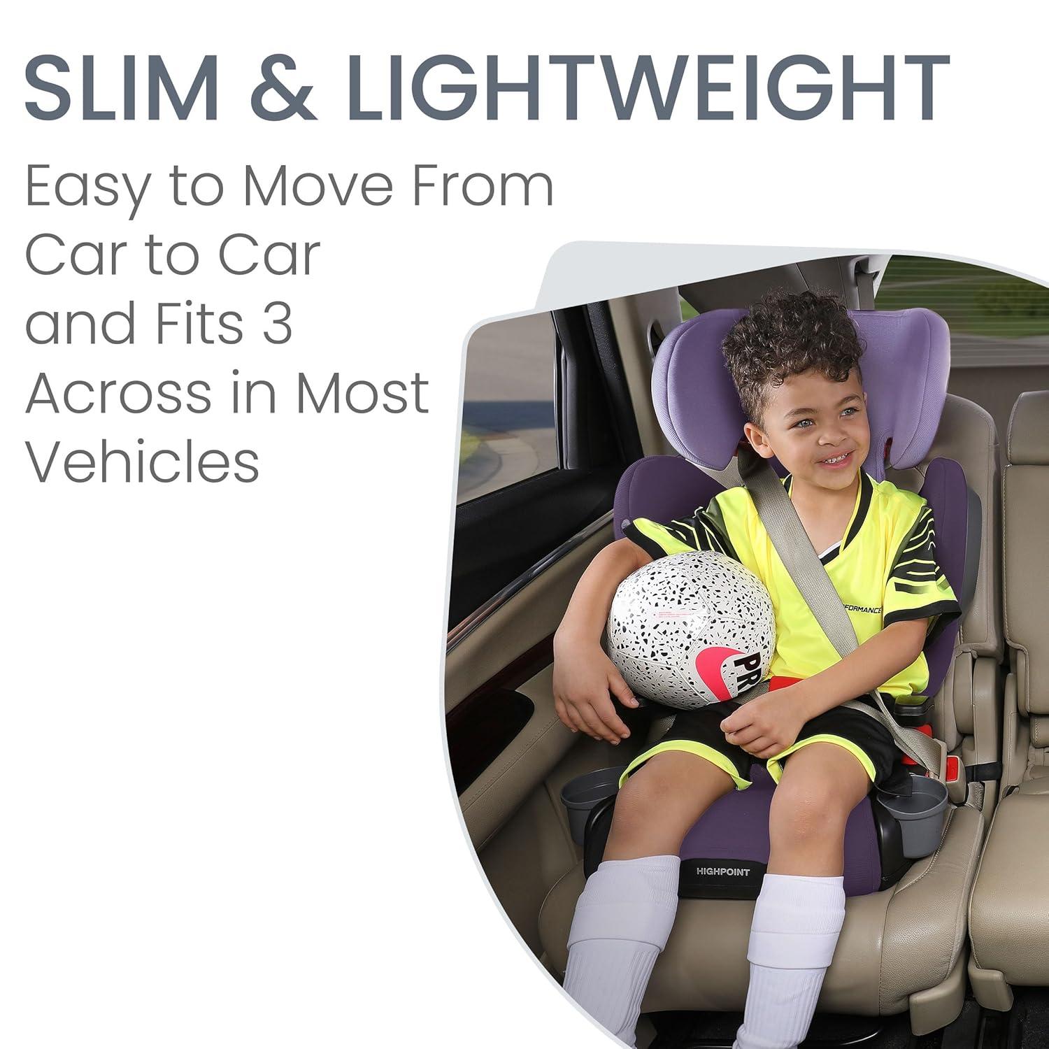 imageBritax Highpoint Backless BeltPositioning Booster Seat SafeWash Black OmbrePurple Ombre