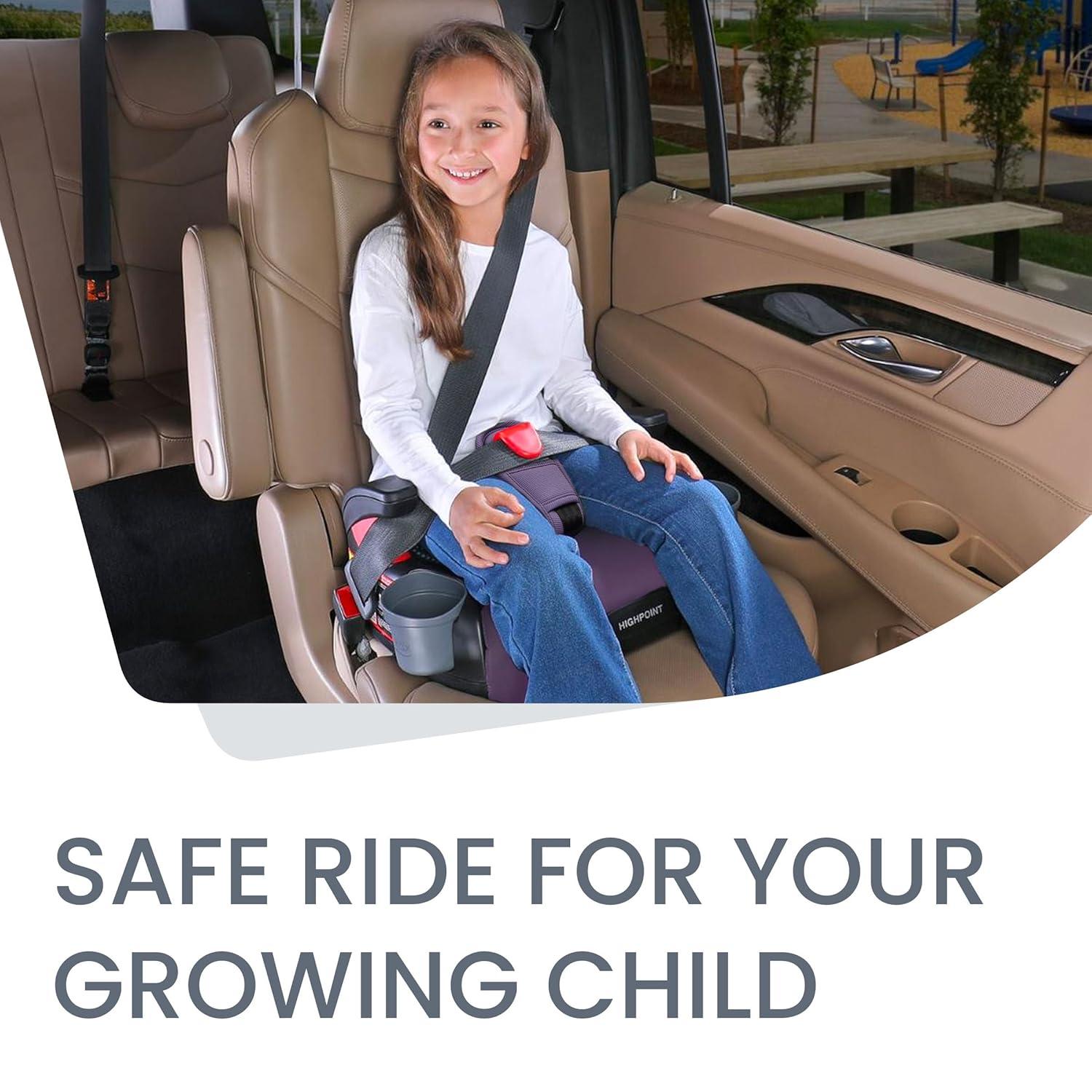 imageBritax Highpoint Backless BeltPositioning Booster Seat SafeWash Black OmbrePurple Ombre