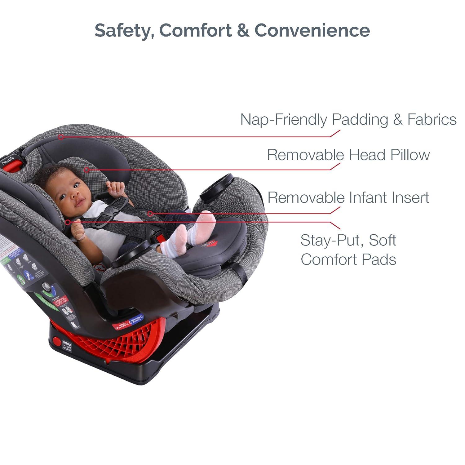 imageBritax One4Life ClickTight AllInOne Car Seat 10 Years of Use Infant Convertible Booster 5 to 120 Pounds SafeWash Fabric Eclipse Black 205 x 195 x 25 Inch Pack of 1