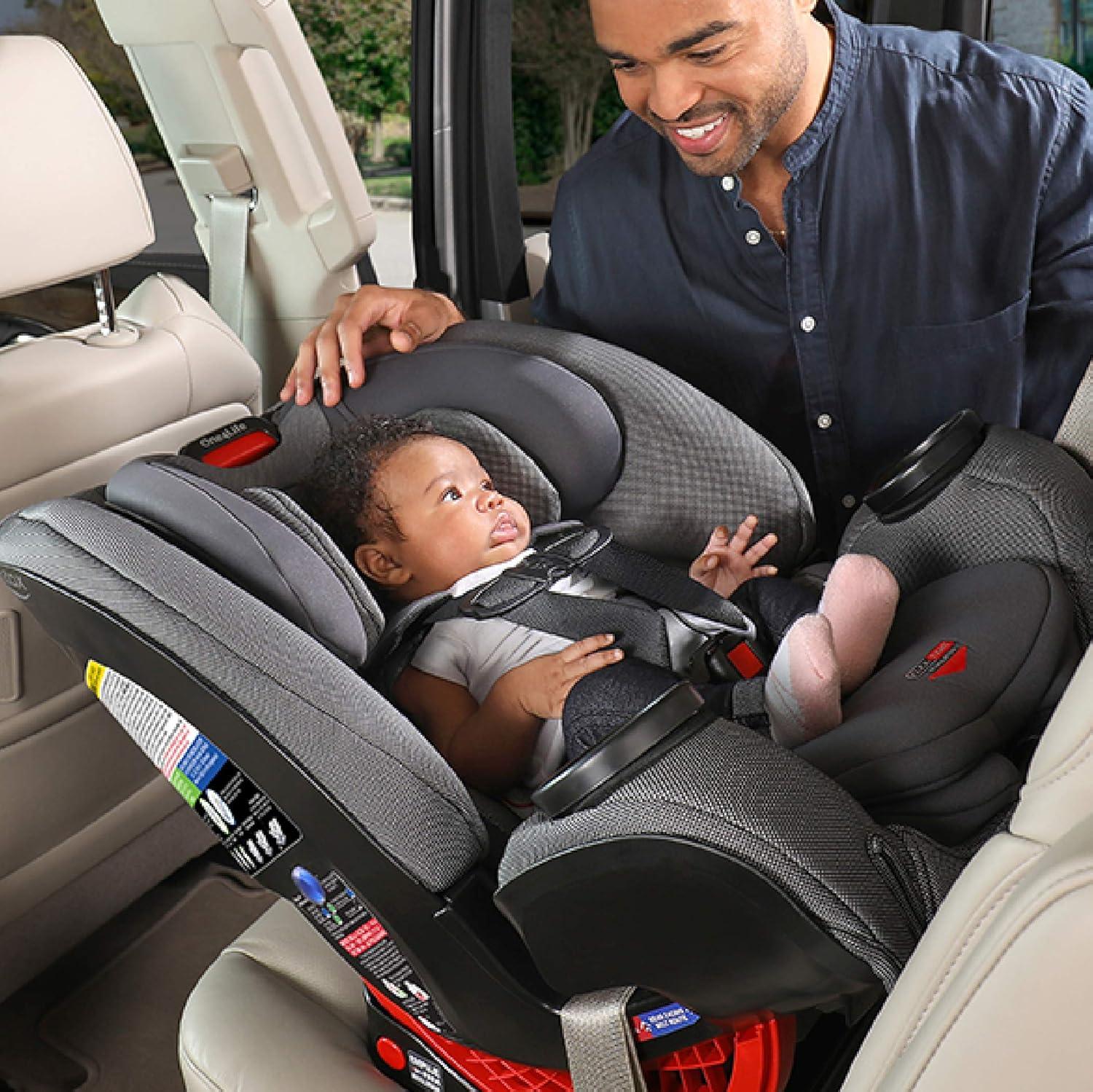 imageBritax One4Life ClickTight AllInOne Car Seat 10 Years of Use Infant Convertible Booster 5 to 120 Pounds SafeWash Fabric Eclipse Black 205 x 195 x 25 Inch Pack of 1
