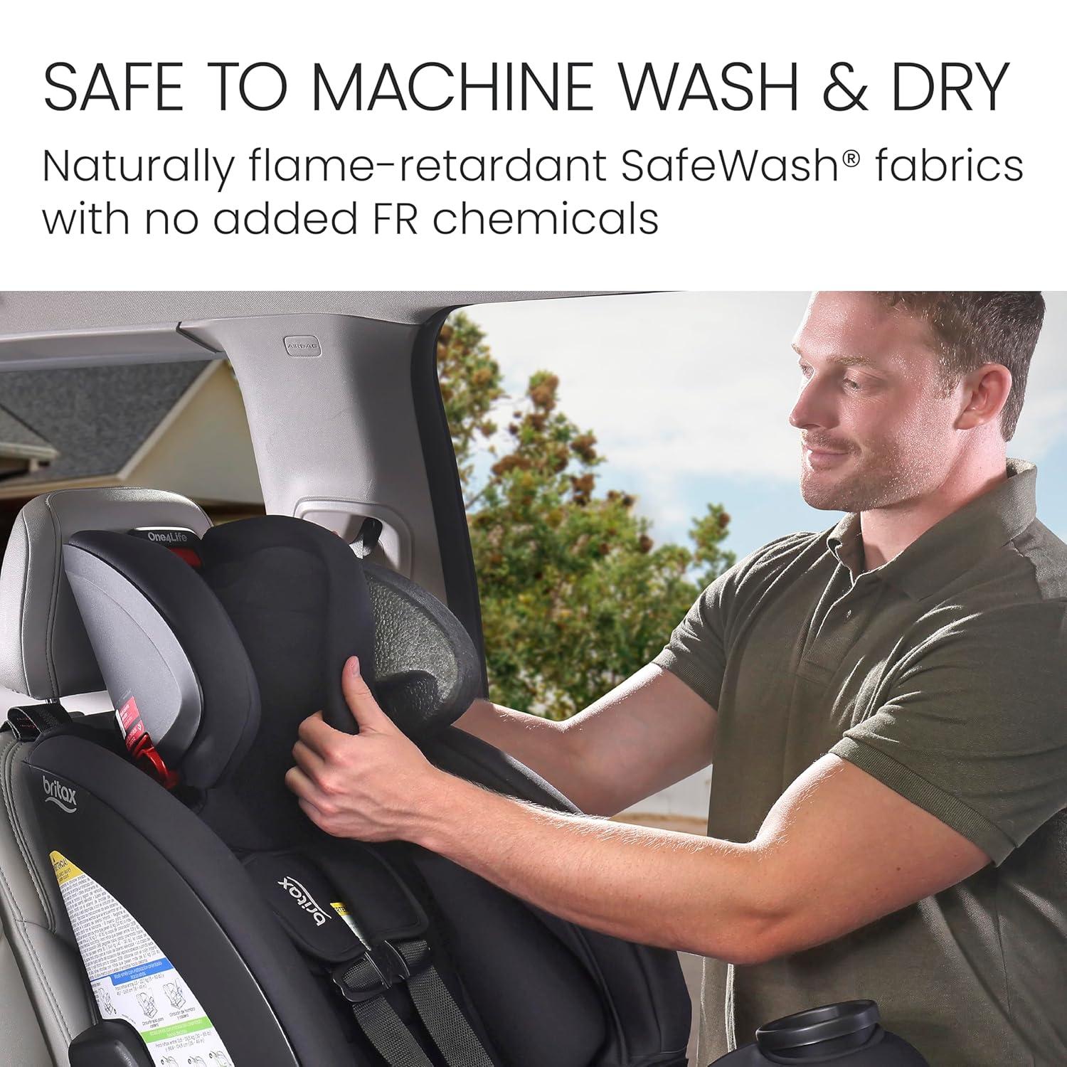 imageBritax One4Life Convertible Car Seat 10 Years of Use from 5 to 120 Pounds Converts from RearFacing Infant Car Seat to ForwardFacing Booster Seat MachineWashable Fabric Iris OnyxMineral Gray