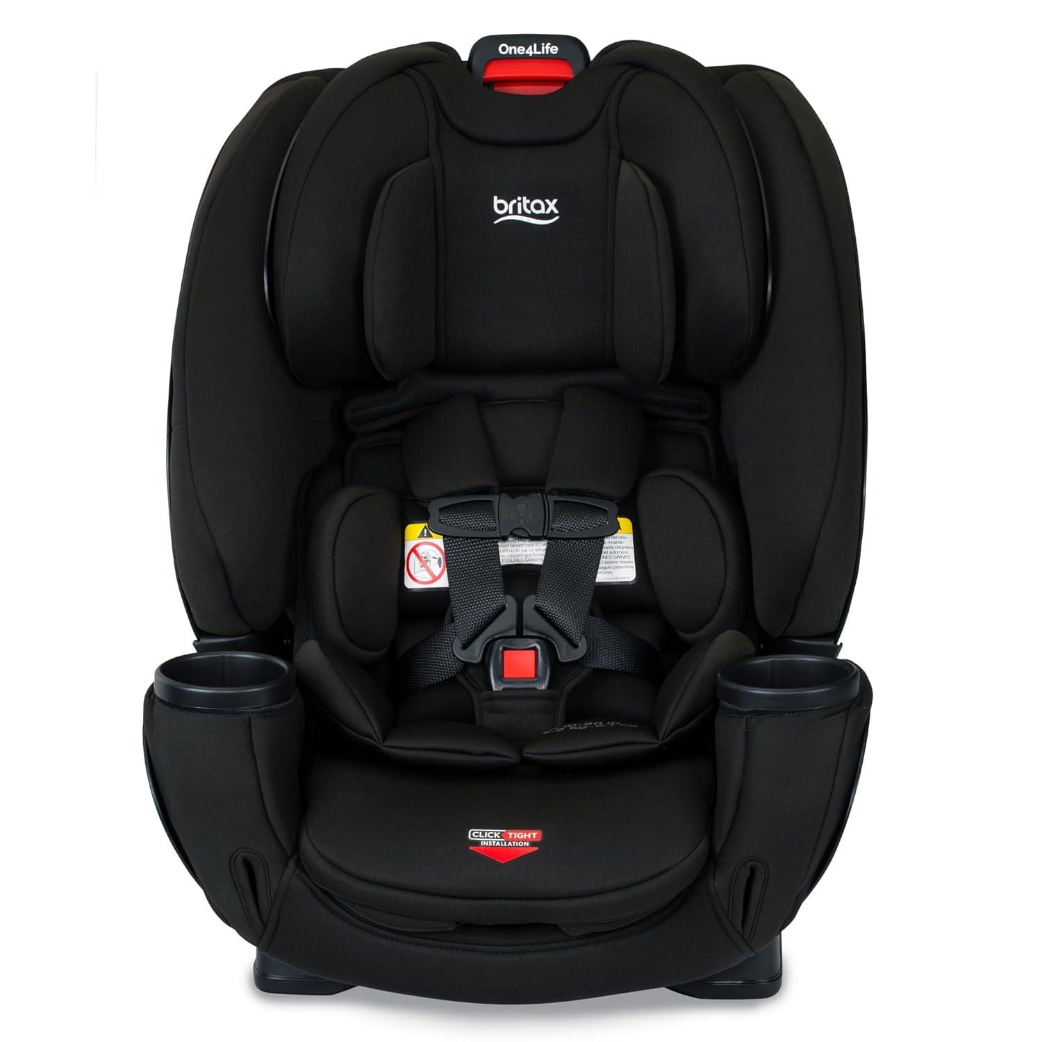 imageBritax One4Life Convertible Car Seat 10 Years of Use from 5 to 120 Pounds Converts from RearFacing Infant Car Seat to ForwardFacing Booster Seat MachineWashable Fabric OnyxEclipse Black