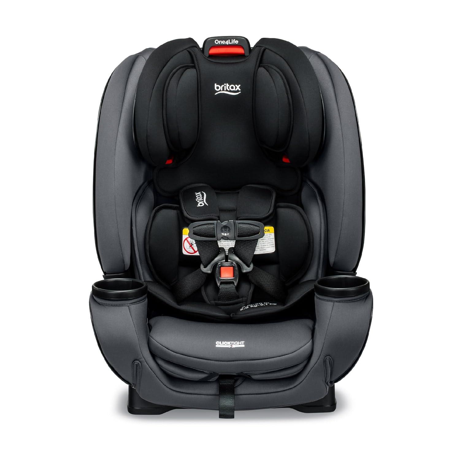 imageBritax One4Life Convertible Car Seat 10 Years of Use from 5 to 120 Pounds Converts from RearFacing Infant Car Seat to ForwardFacing Booster Seat MachineWashable Fabric OnyxOnyx Stone