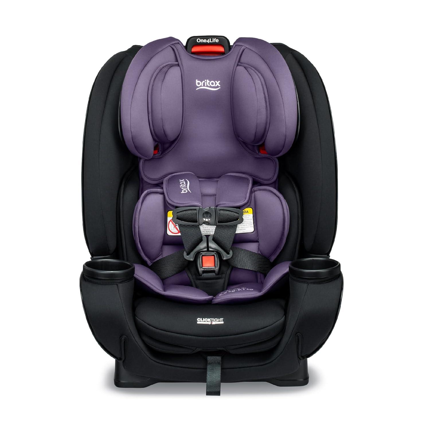 imageBritax One4Life Convertible Car Seat 10 Years of Use from 5 to 120 Pounds Converts from RearFacing Infant Car Seat to ForwardFacing Booster Seat MachineWashable Fabric Iris OnyxIris Onyx