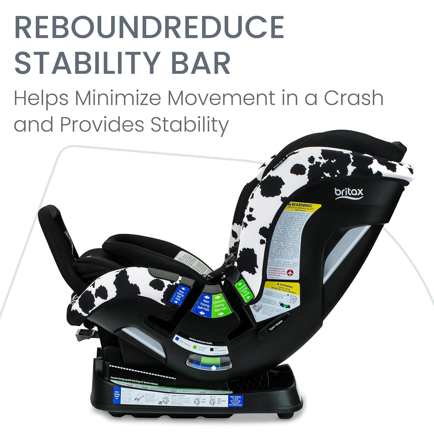 imageBritax Poplar S Convertible Car Seat 2in1 Car Seat with Slim 17Inch Design ClickTight Technology Arctic OnyxCowmooflage