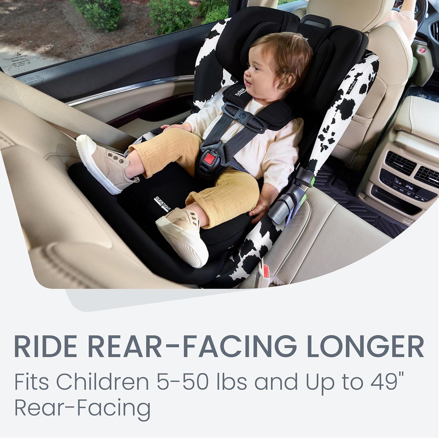 imageBritax Poplar S Convertible Car Seat 2in1 Car Seat with Slim 17Inch Design ClickTight Technology Arctic OnyxCowmooflage