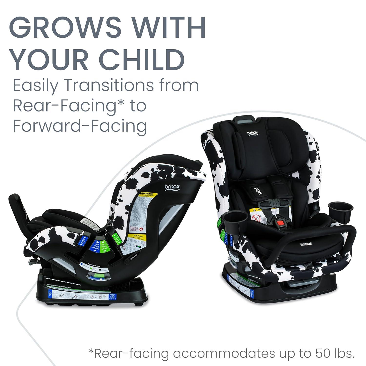 imageBritax Poplar S Convertible Car Seat 2in1 Car Seat with Slim 17Inch Design ClickTight Technology Arctic OnyxCowmooflage