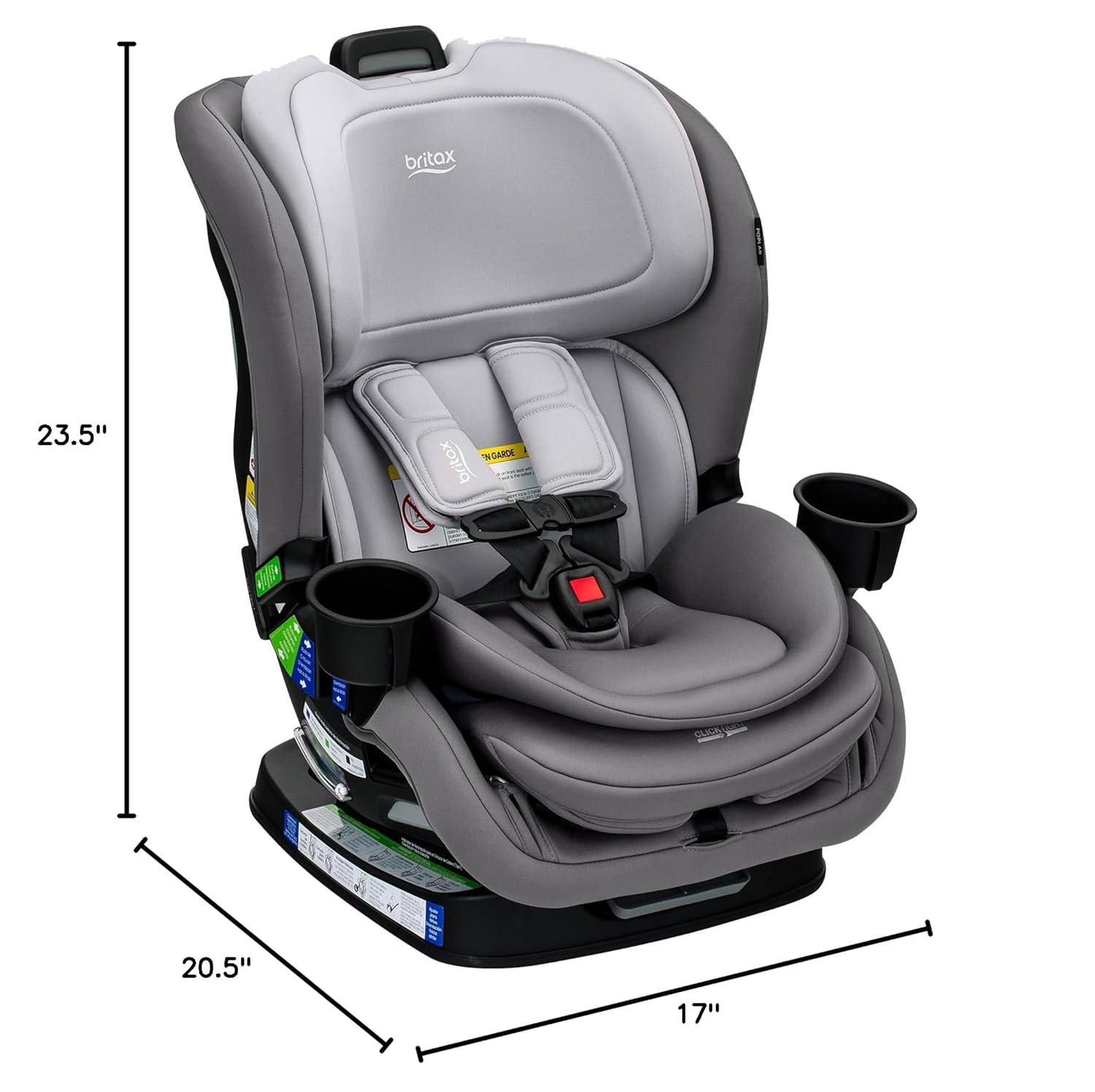 imageBritax Poplar S Convertible Car Seat 2in1 Car Seat with Slim 17Inch Design ClickTight Technology Arctic OnyxGlacier Graphite