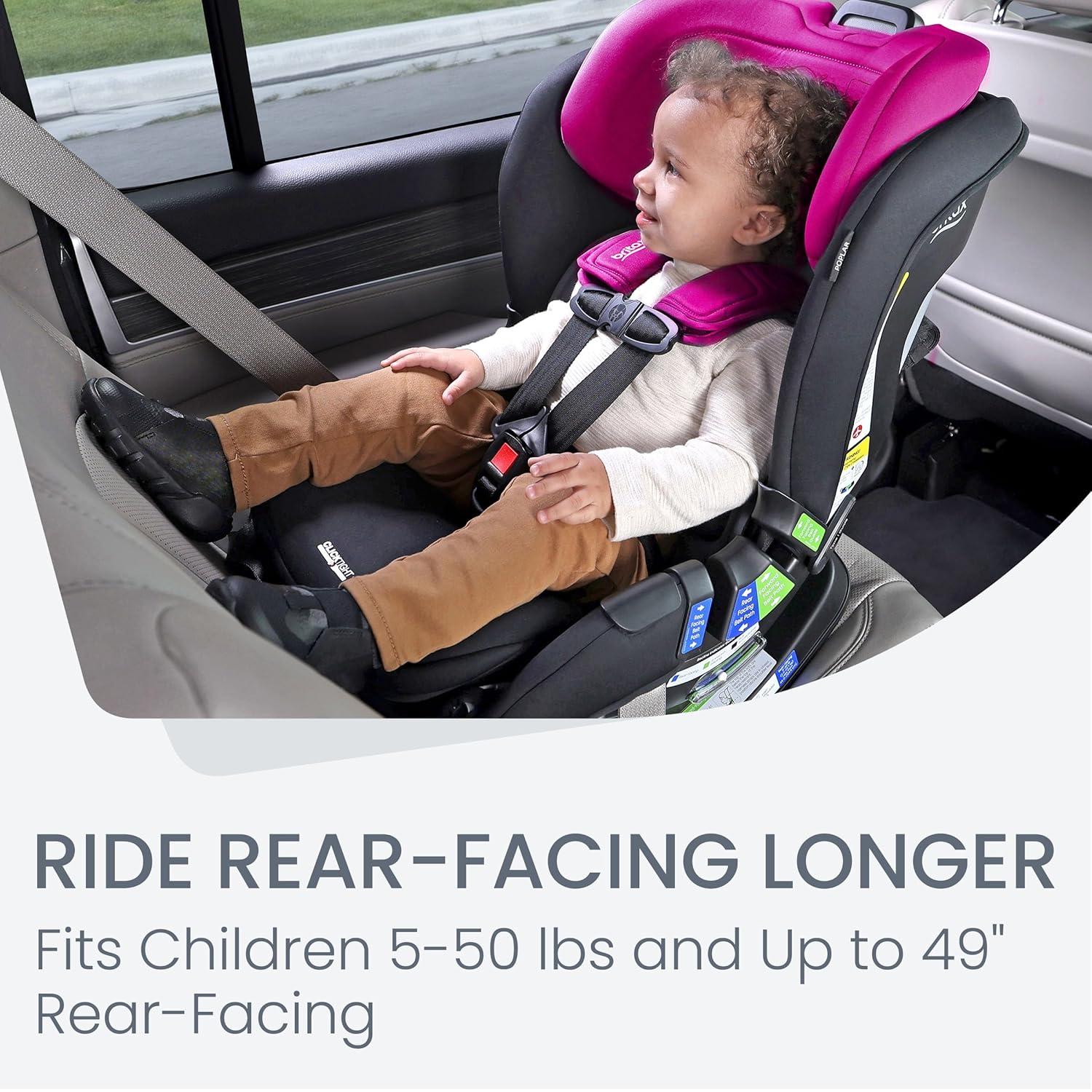 imageBritax Poplar S Convertible Car Seat 2in1 Car Seat with Slim 17Inch Design ClickTight Technology Arctic OnyxMagenta Onyx