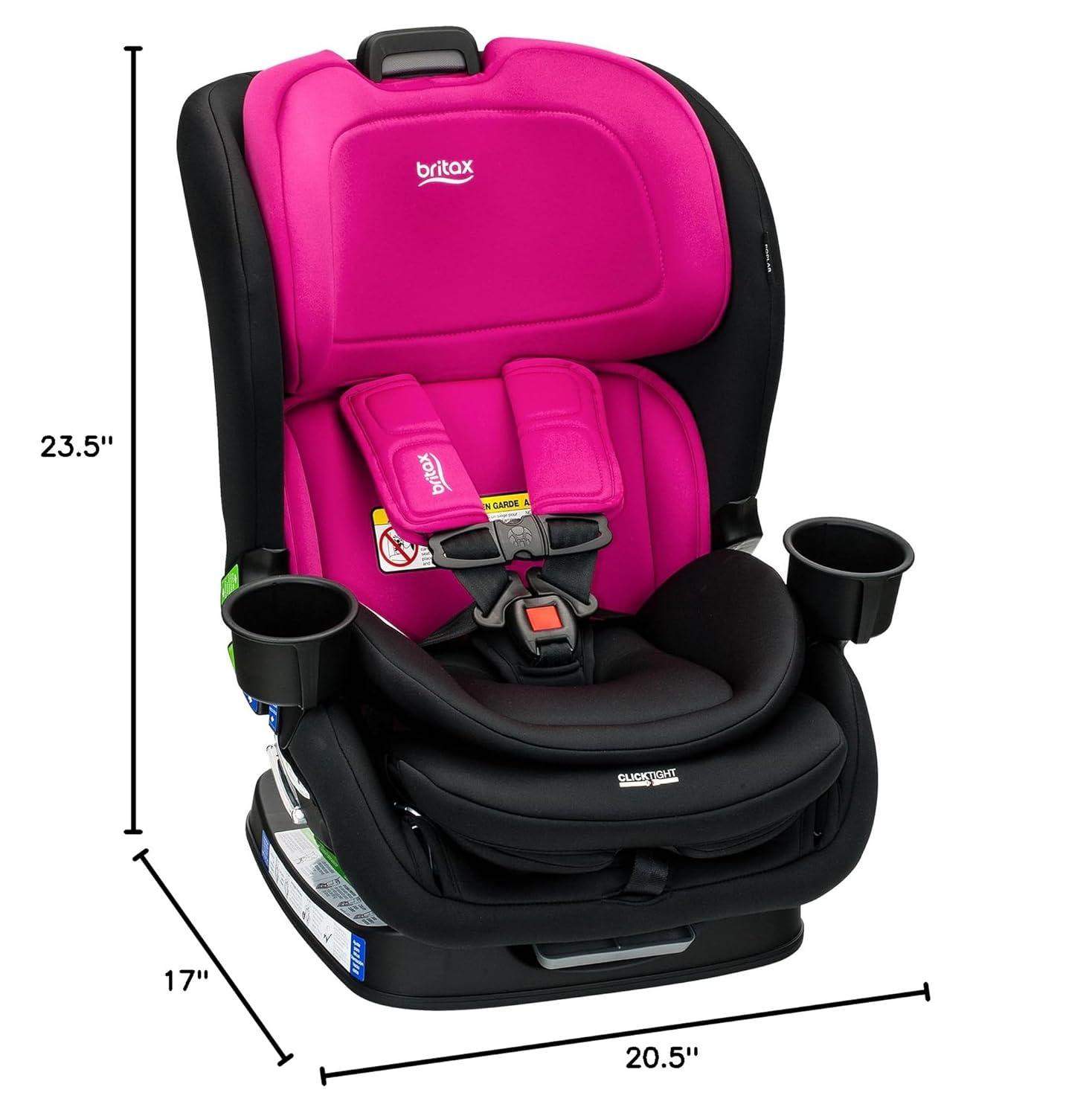 imageBritax Poplar S Convertible Car Seat 2in1 Car Seat with Slim 17Inch Design ClickTight Technology Arctic OnyxMagenta Onyx