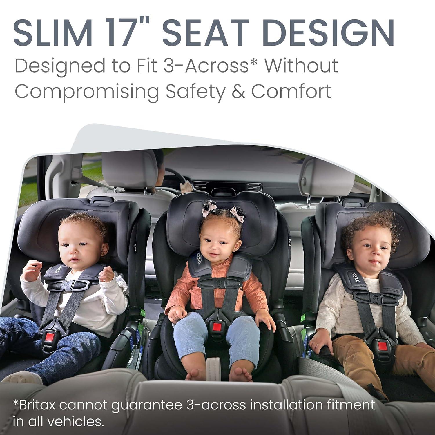 imageBritax Poplar S Convertible Car Seat 2in1 Car Seat with Slim 17Inch Design ClickTight Technology Arctic OnyxStone Onyx 20