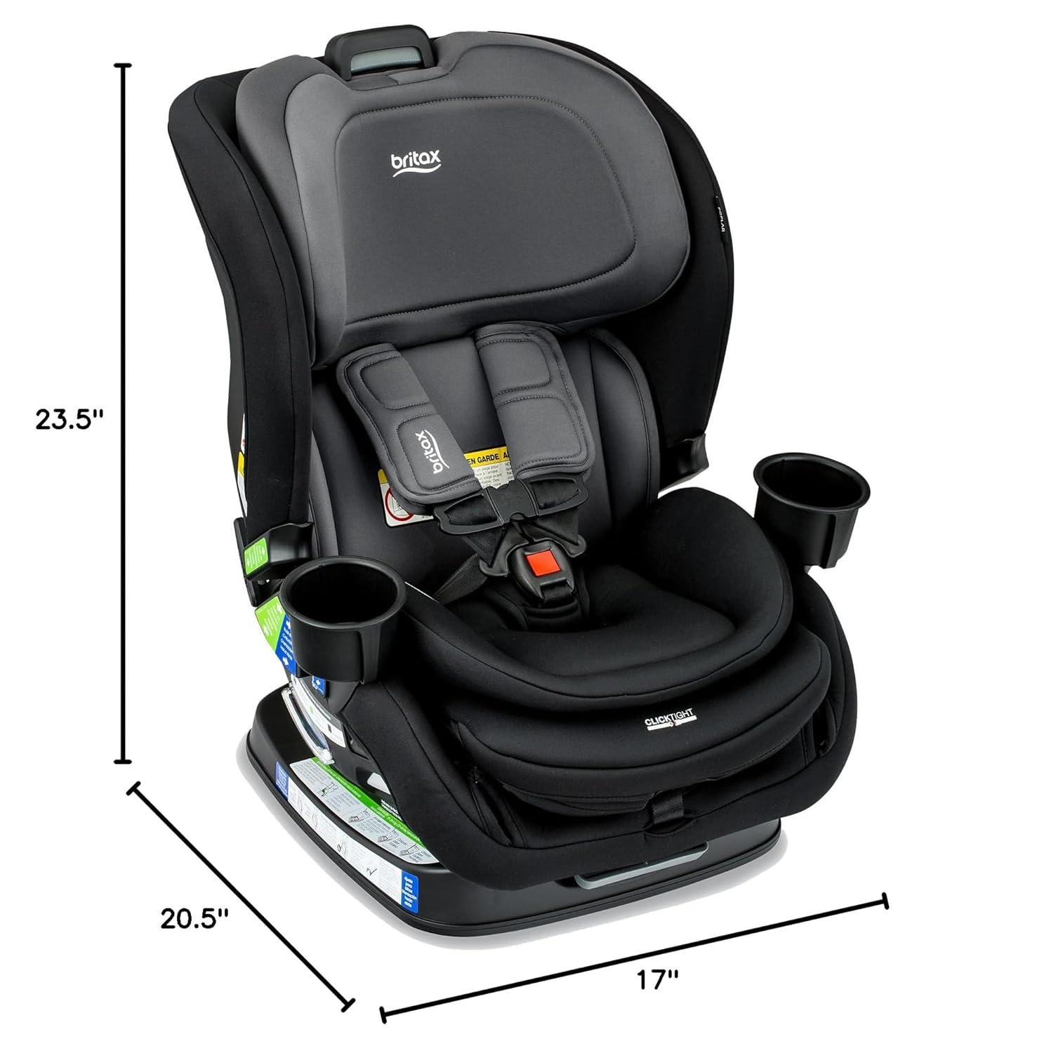 imageBritax Poplar S Convertible Car Seat 2in1 Car Seat with Slim 17Inch Design ClickTight Technology Arctic OnyxStone Onyx