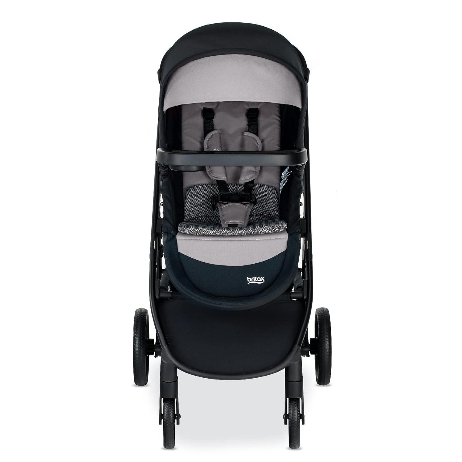 imageBritax Willow Brook S Baby Travel System Infant Car Seat and Stroller Combo with Alpine Base ClickTight Technology SafeWash Insert and Cover Jade OnyxGraphite Onyx