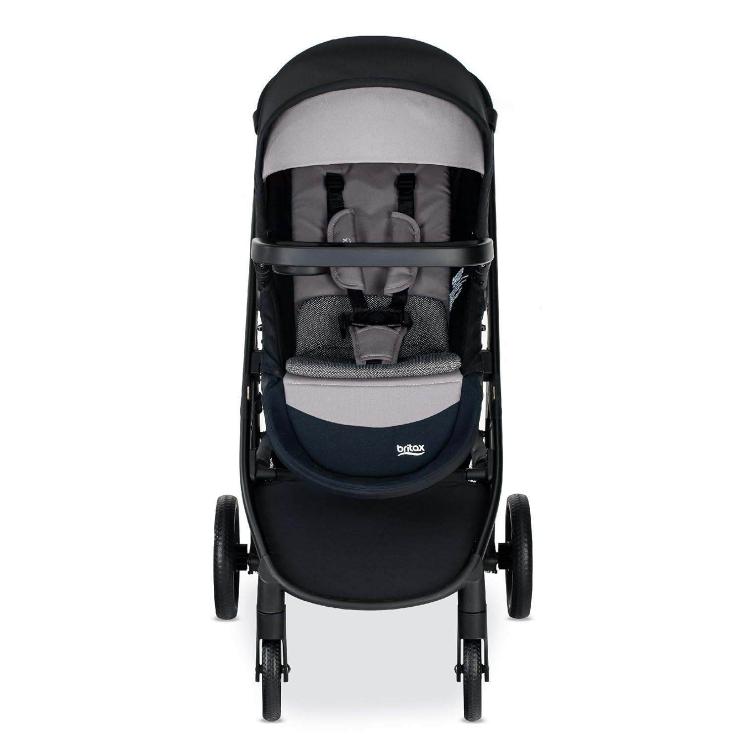 imageBritax Willow Brook S Baby Travel System Infant Car Seat and Stroller Combo with Alpine Base ClickTight Technology SafeWash Insert and Cover Jade OnyxGraphite Onyx