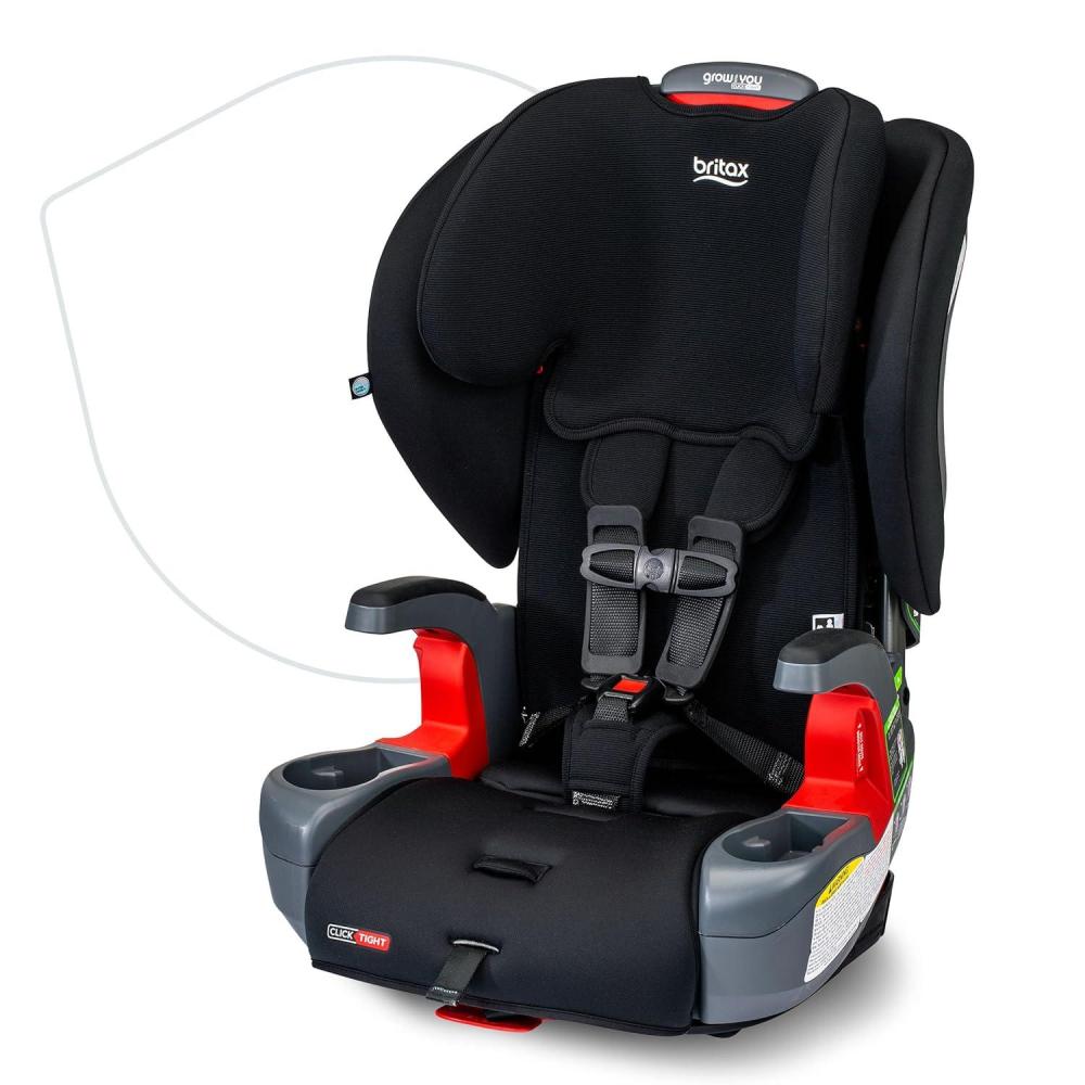 imageBritax Grow with You ClickTight Harness2Booster Car Seat 2in1 High Back Booster Black ContourBlack Contour