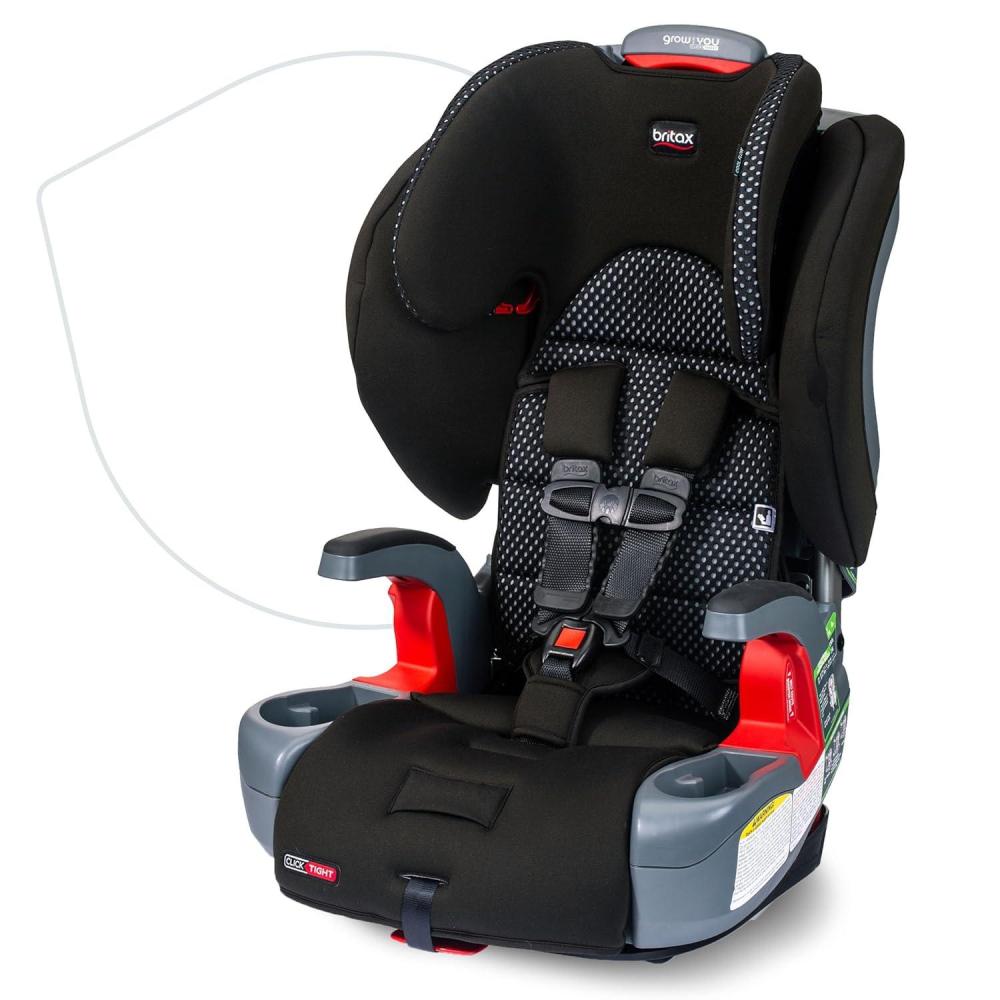 imageBritax Grow with You Harness2Booster Car Seat 2in1 High Back Booster QuickAdjust 5Point Harness Mod BlackCool Flow Gray