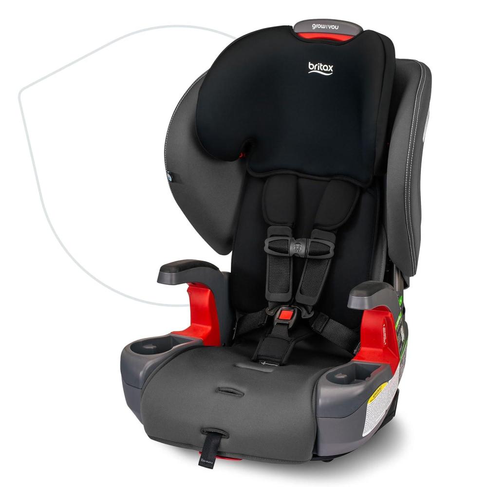 imageBritax Grow with You Harness2Booster Car Seat 2in1 High Back Booster QuickAdjust 5Point Harness Mod BlackMod Black
