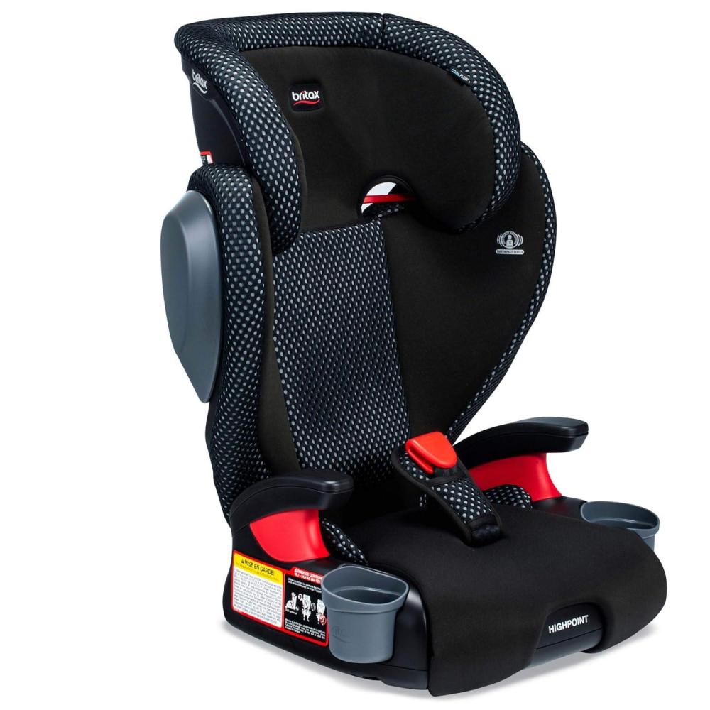 imageBritax Highpoint 2Stage BeltPositioning Booster Car Seat Cool Flow Gray Highback and Backless Seat