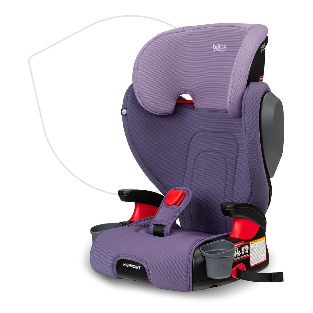 imageBritax Highpoint Backless BeltPositioning Booster Seat SafeWash Black OmbrePurple Ombre