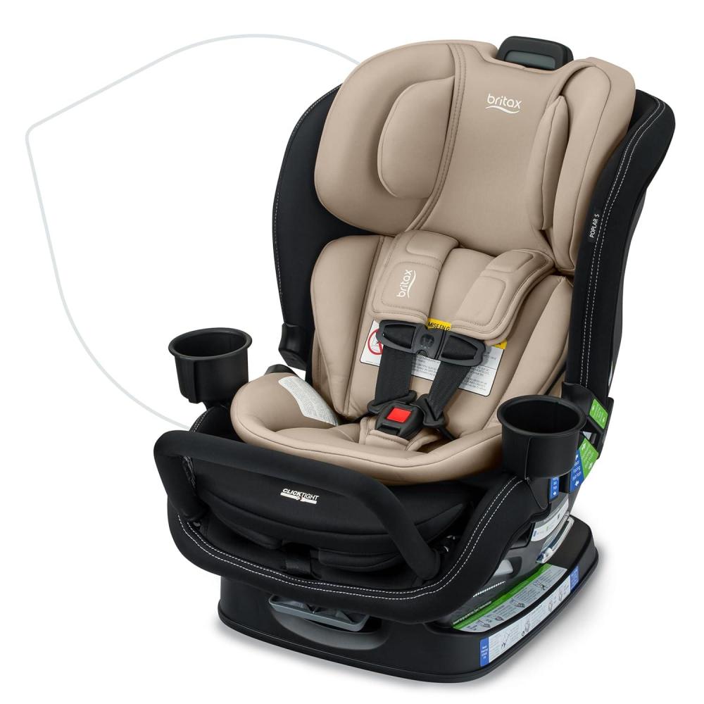 imageBritax Poplar S Convertible Car Seat 2in1 Car Seat with Slim 17Inch Design ClickTight Technology Arctic OnyxSand Onyx