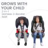 Britax Grow with You ClickTight Harness-2-Booster Car Seat, 2-in-1 High Back Booster, Black Contour(Cool N Dry)