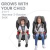 Britax Grow with You Harness-2-Booster Car Seat, 2-in-1 High Back Booster, Quick-Adjust 5-Point Harness, Mod Black(Gray Contour)