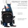 Britax Juniper Compact On-The-Go Stroller, Effortless Fastpack System with One-Hand RapidFold, Portable & Lightweight for Travel, Built-in Carry Handle, Ventilating Fabrics, Raven Black