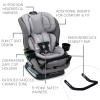 Britax Poplar S Convertible Car Seat, 2-in-1 Car Seat with Slim 17-Inch Design, ClickTight Technology, Arctic Onyx(Glacier Graphite 2.0)