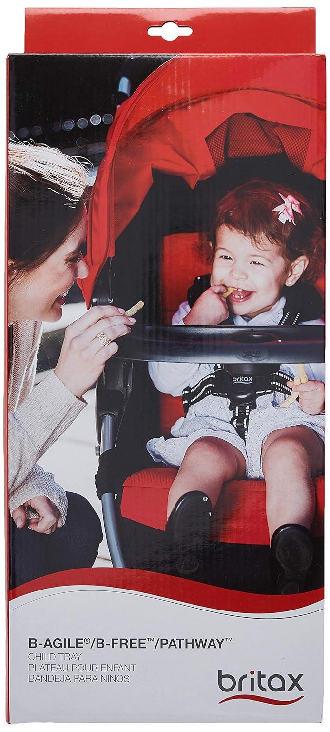 imageBritax Child Tray for Single BAgile BFree and Pathway Strollers Black 1 Count Pack of 1