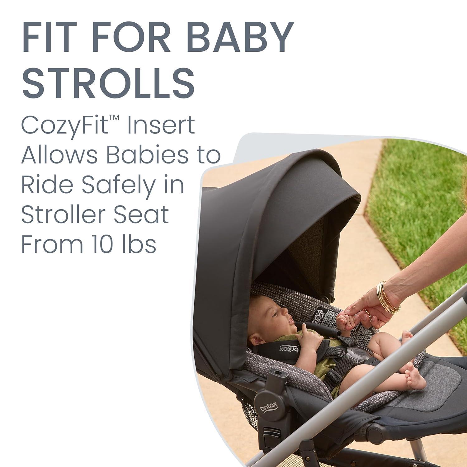 imageBritax Willow Grove SC Baby Travel System Infant Car Seat and Stroller Combo with Alpine Base ClickTight Technology SafeWash Pindot IrisPindot Stone