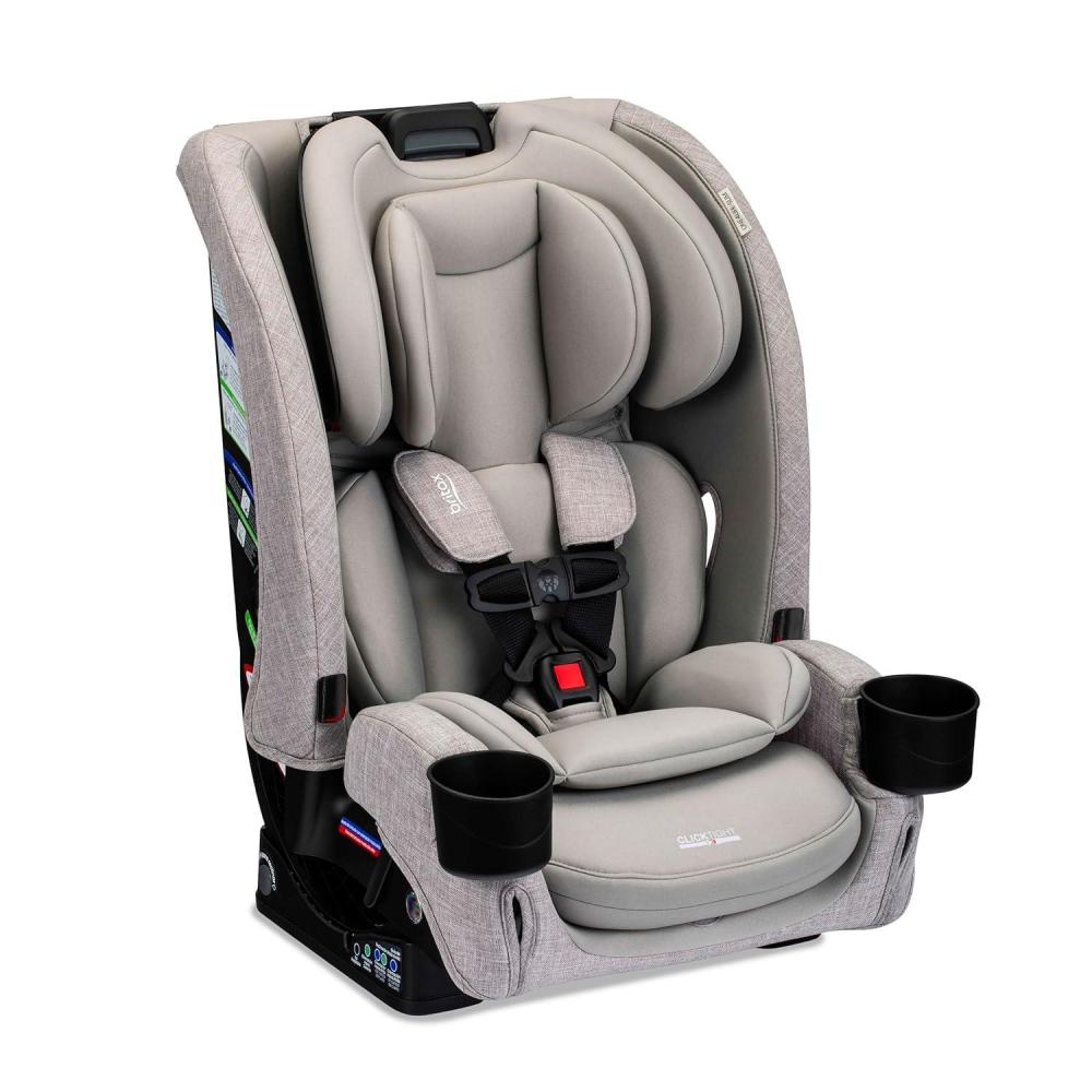 imageBritax One4Life Slim AllinOne Car Seat 10 Years of Use 175 SpaceSaver Design Converts from RearFacing Infant Car Seat to ForwardFacing Booster Seat ClickTight Installation Parchment