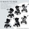 Britax Willow Grove SC Baby Travel System, Infant Car Seat and Stroller Combo with Alpine Base, ClickTight Technology, SafeWash, Pindot Iris(Pindot Onyx)