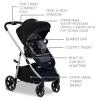 Britax Willow Grove SC Baby Travel System, Infant Car Seat and Stroller Combo with Alpine Base, ClickTight Technology, SafeWash, Pindot Iris(Pindot Onyx)