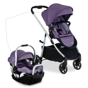 Britax Willow Grove SC Baby Travel System, Infant Car Seat and Stroller Combo with Alpine Base, ClickTight Technology, SafeWash, Pindot Iris(Pindot Iris)